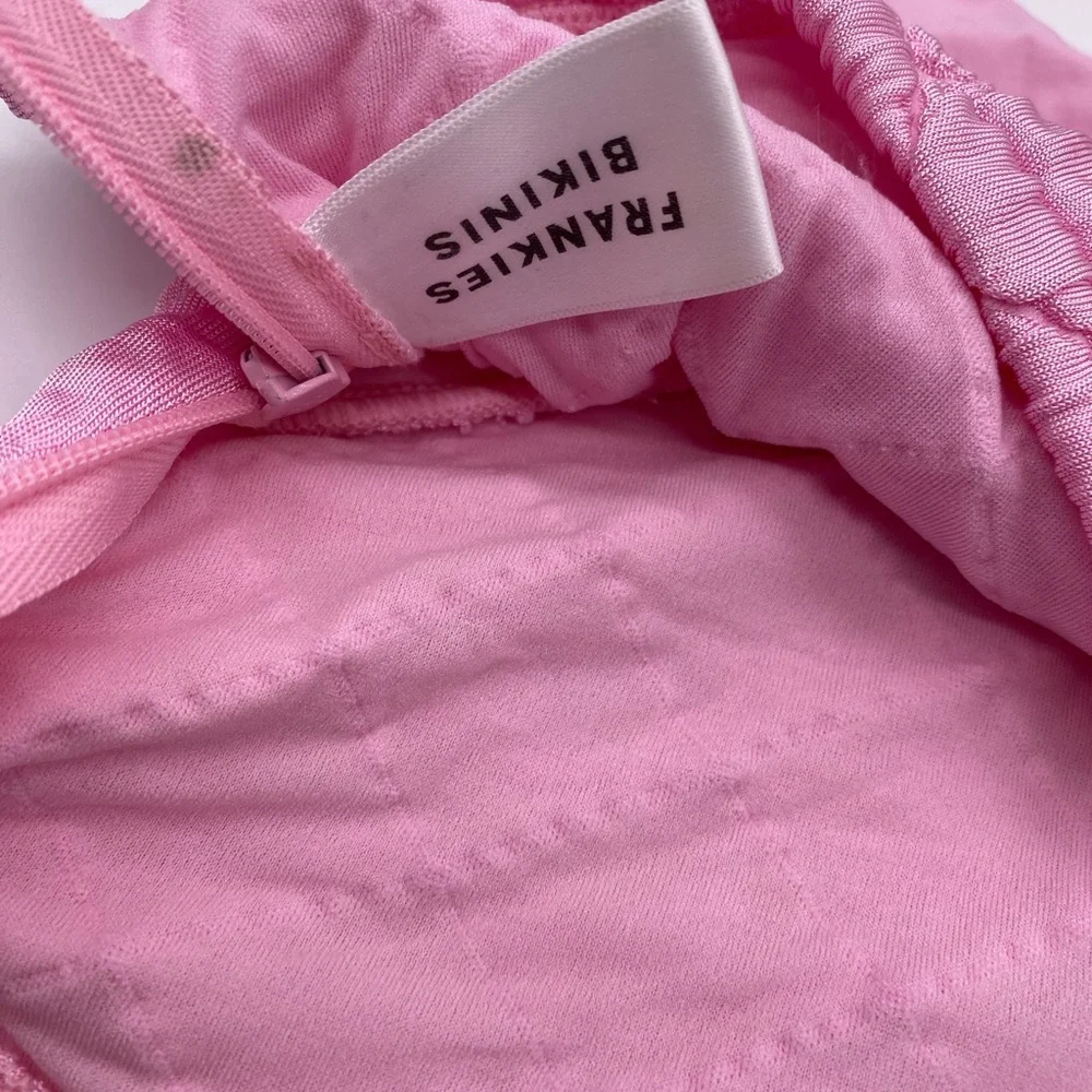 FRANKIES BIKINIS Winward Puff Skirt and Puff Tank in Baby Pink. Size S